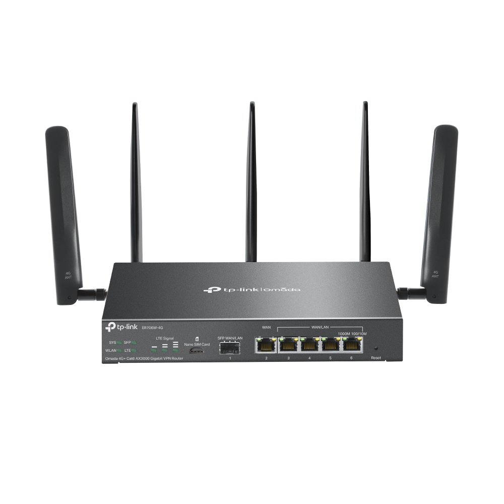 TP-Link ER706W-4G Omada 4G+ Cat6 AX3000 Gigabit VPN Router - e-shop ...