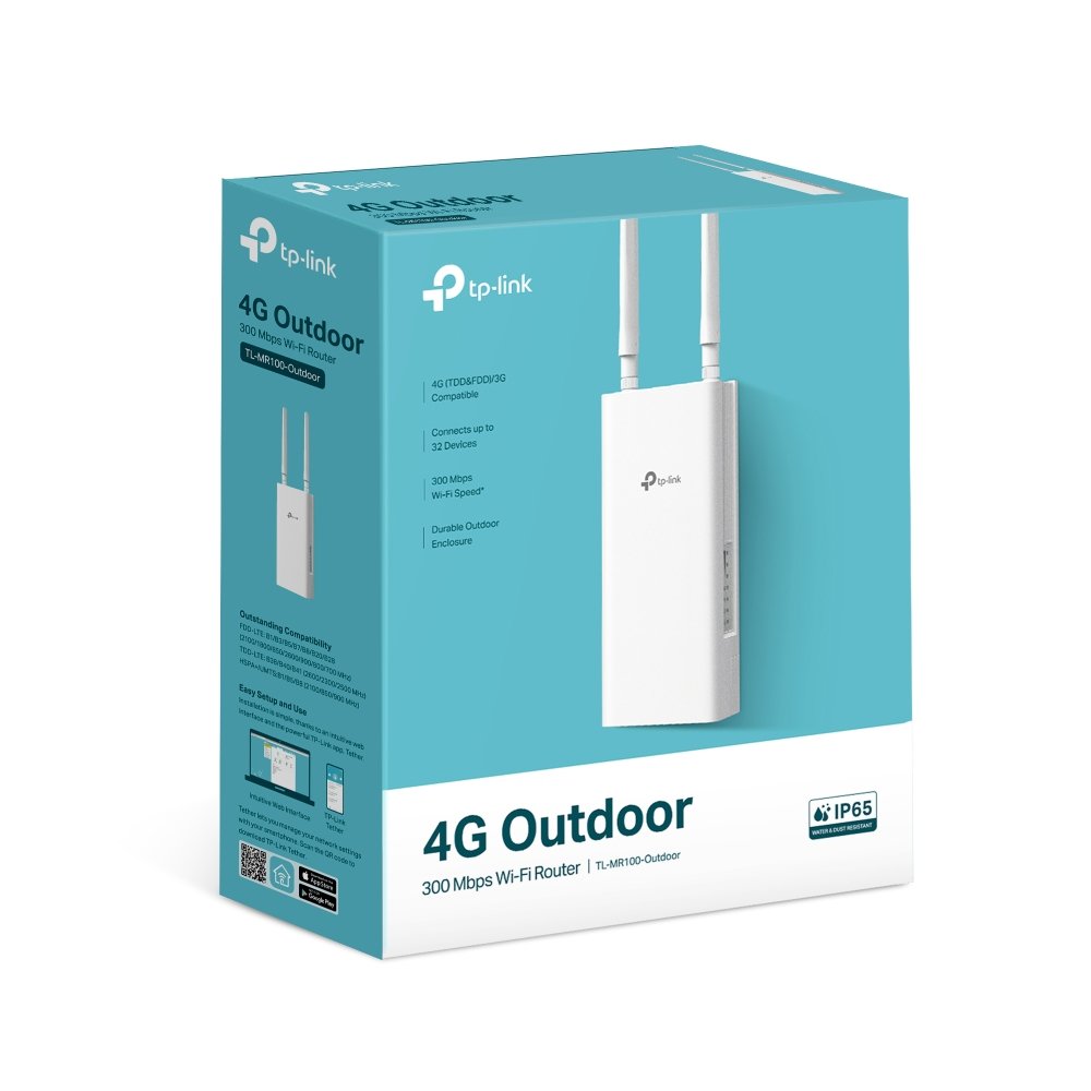 TP-Link 300Mbps Wireless N 4G LTE Outdoor Router (TL-MR100-OUTDOOR) - e ...