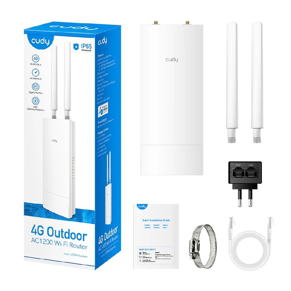 Router 4G Cudy LT700 AC1200 Cat.6 Εξωτερικού Χώρου (LT700 Outdoor ...